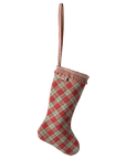Fabric Stocking Ornament | Red Checker