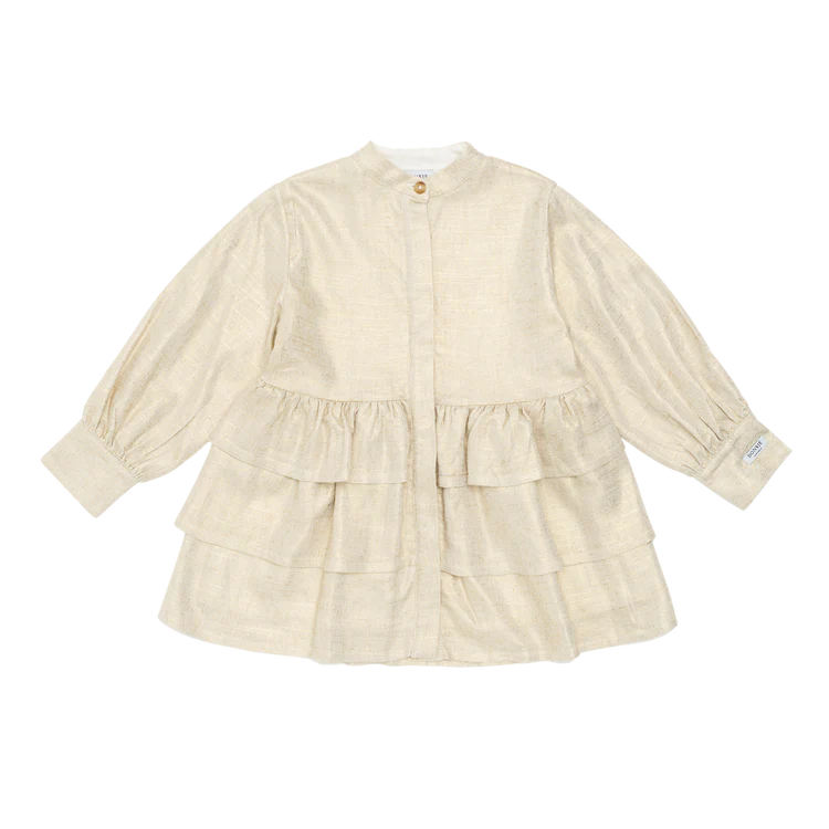 Jazzley Dress | Soft Sand Metallic