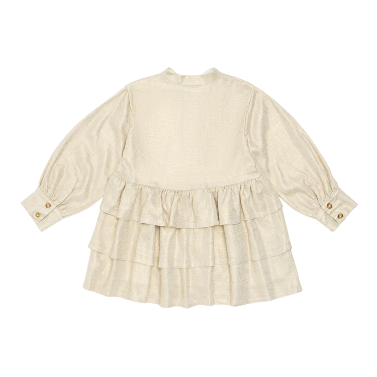 Jazzley Dress | Soft Sand Metallic