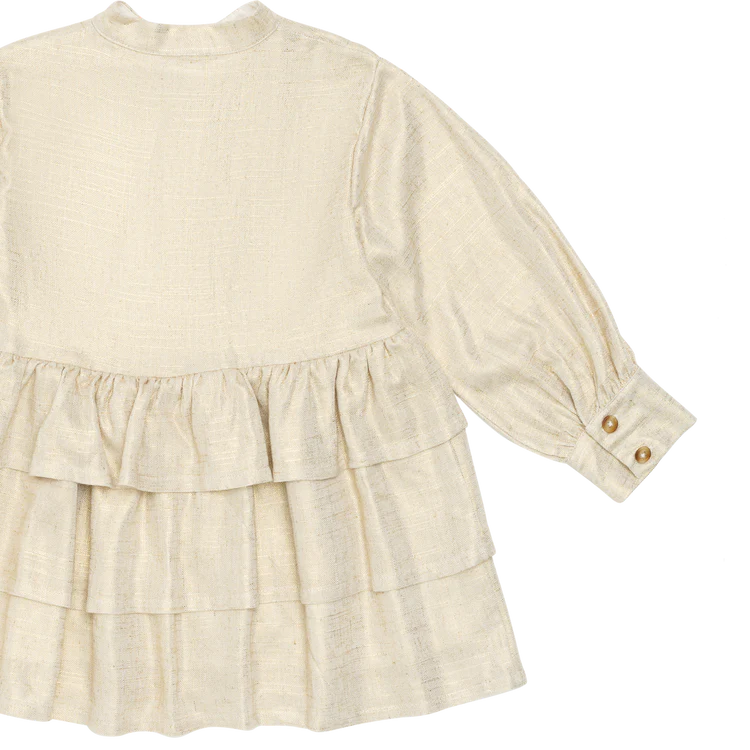 Jazzley Dress | Soft Sand Metallic