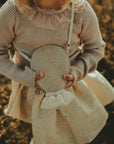 Alja Purse | Balloon | Cream Metallic Suede