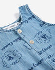 Pickles The Dog All Over Denim Baby Playsuit