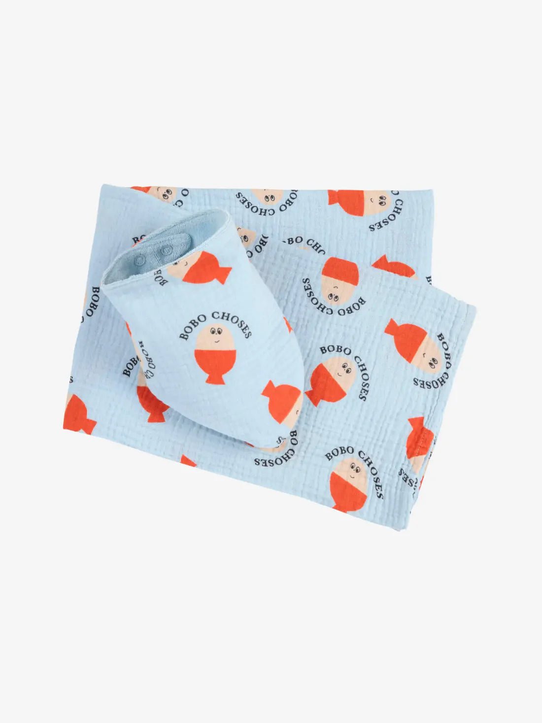 Bobo Choses Muslin and Bib Set | Morning Egg All Over
