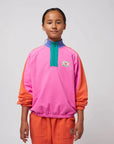 Bobo Choses Smiling Color Block 1/4 Zipped Sweatshirt