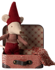 Christmas Mouse, Baby in Suitcase