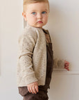 Dean Knit Zip Jacket | Oatmeal Shitake Dot