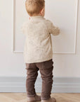 Dean Knit Zip Jacket | Oatmeal Shitake Dot