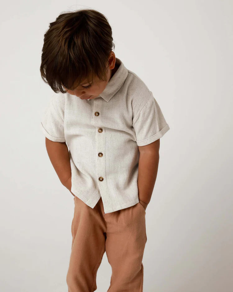 Donsje | Brammie Shirt | Warm White Melange
