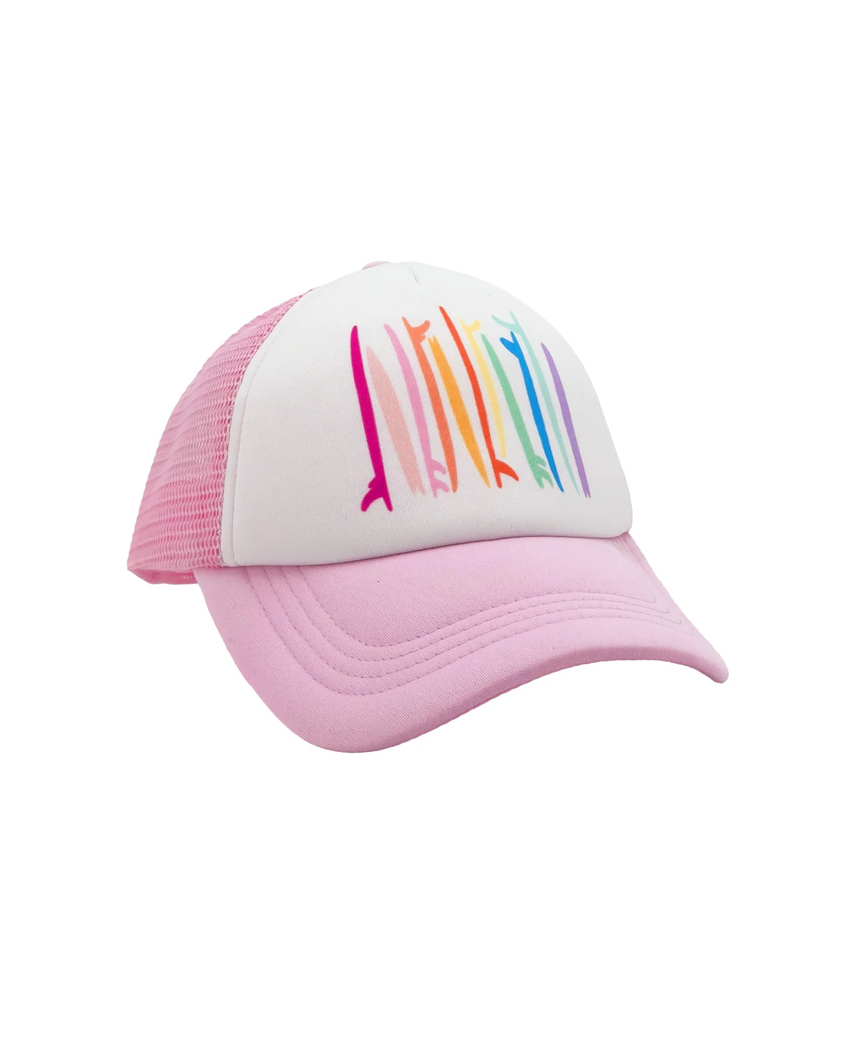 F4A | Trucker Hat | Pink Rainbow Surf