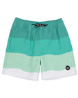 F4A | Wave Stripe Lined Volley Trunk | Lagoon