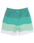 F4A | Wave Stripe Lined Volley Trunk | Lagoon