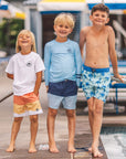 F4A | Wave Stripe Lined Volley Trunk | Melon