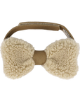 Furro Bow Tie | Beige Curly Faux Fur