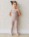 Organic Cotton Legging | Lauren Floral Fawn