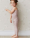 Organic Cotton Legging | Lauren Floral Fawn