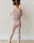 Organic Cotton Legging | Lauren Floral Fawn