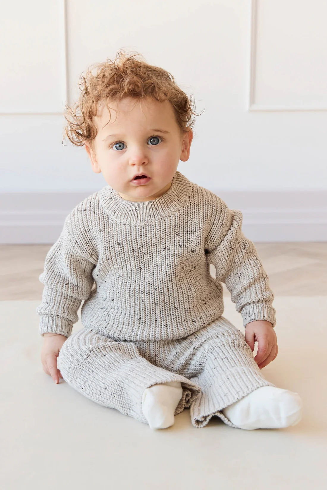 JK | Leon Jumper | Oatmeal Wolf Fleck