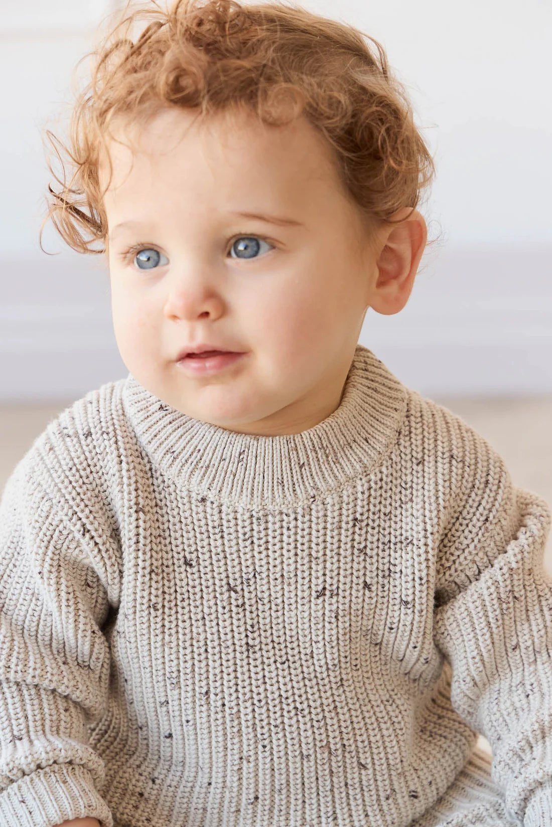 JK | Leon Jumper | Oatmeal Wolf Fleck