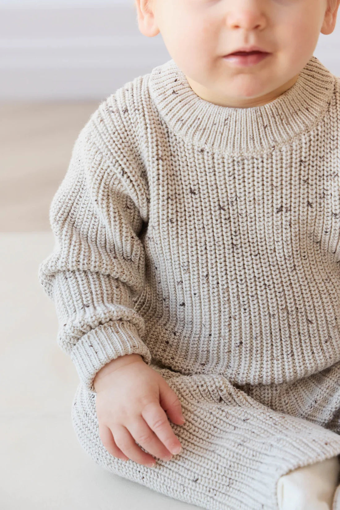 JK | Leon Jumper | Oatmeal Wolf Fleck