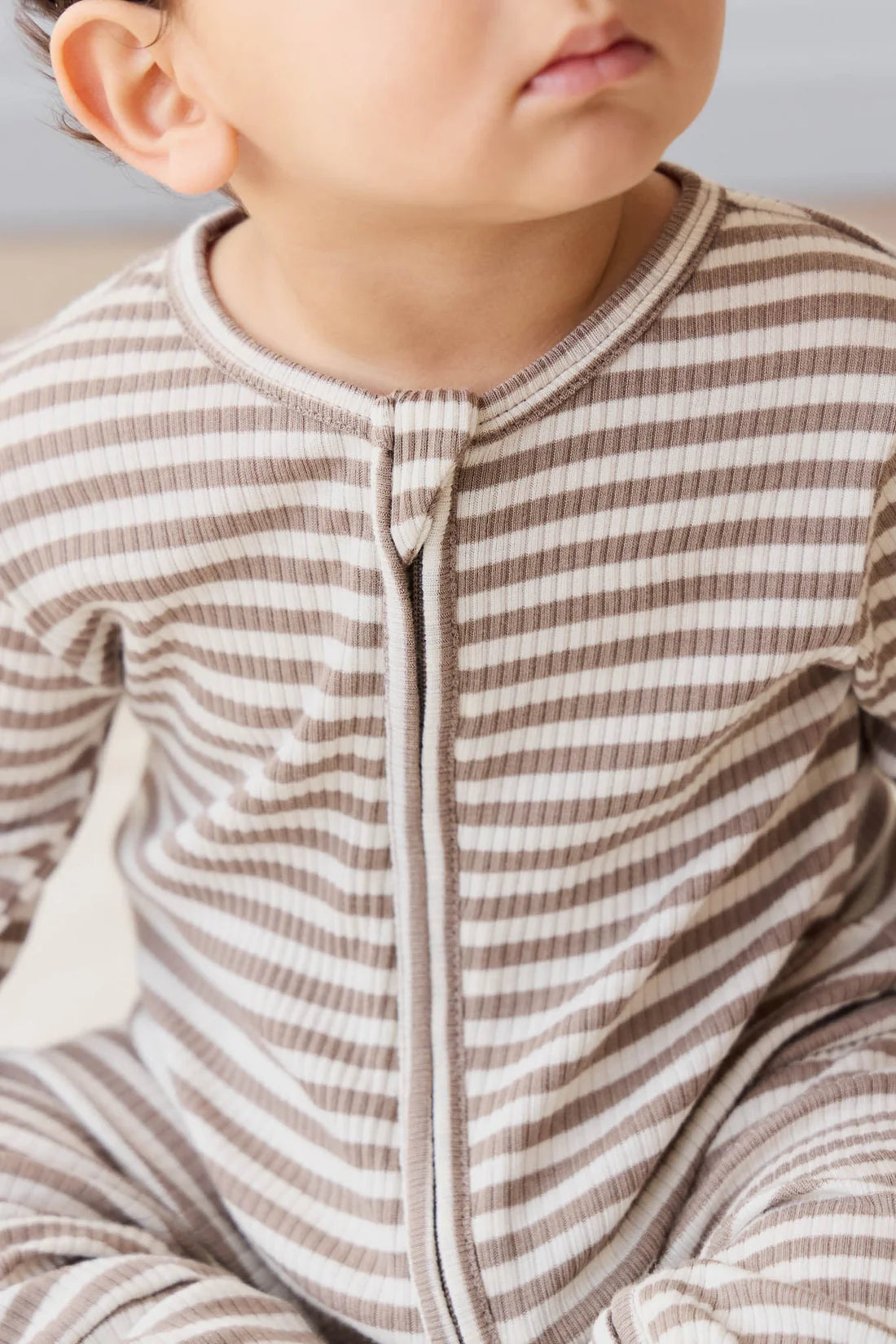 JK | Organic Cotton Modal Gracelyn Onepiece | Tweed & Cloud Stripe