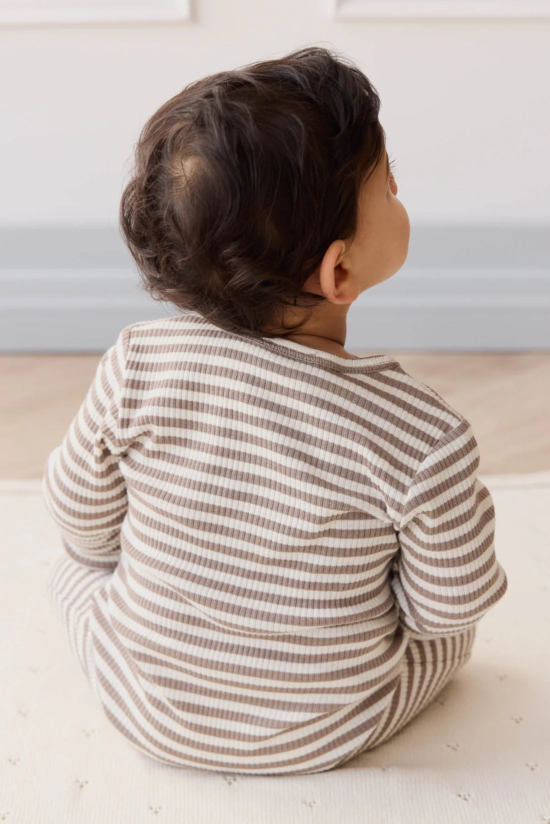 JK | Organic Cotton Modal Gracelyn Onepiece | Tweed & Cloud Stripe