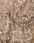 Lila Sequins Bow Dress | Gold Glitter
