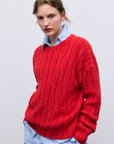 Womens Bluebell Jumper | Tulip Red