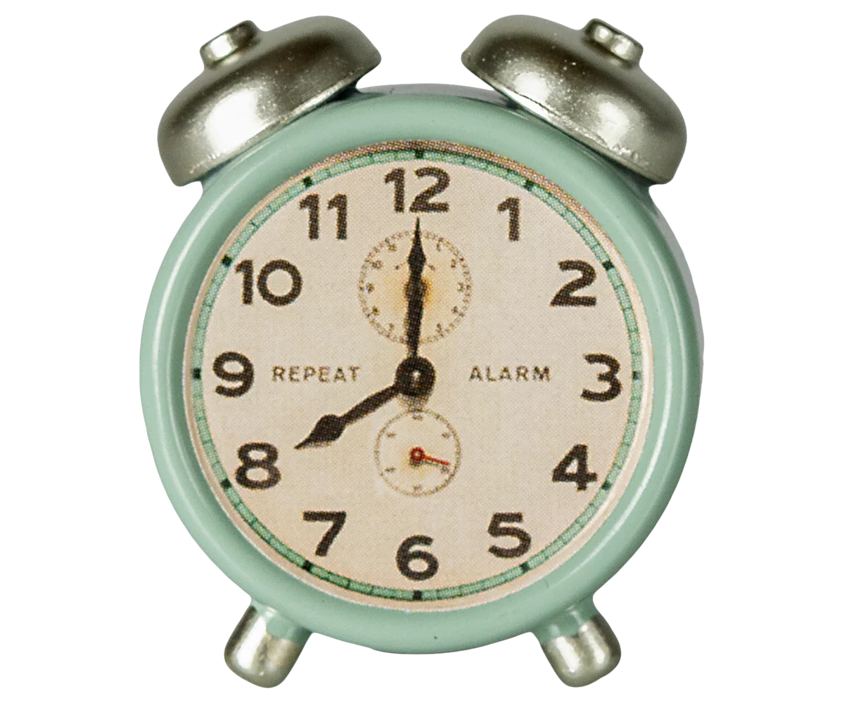 Maileg | Alarm Clock - Mouse | Mint