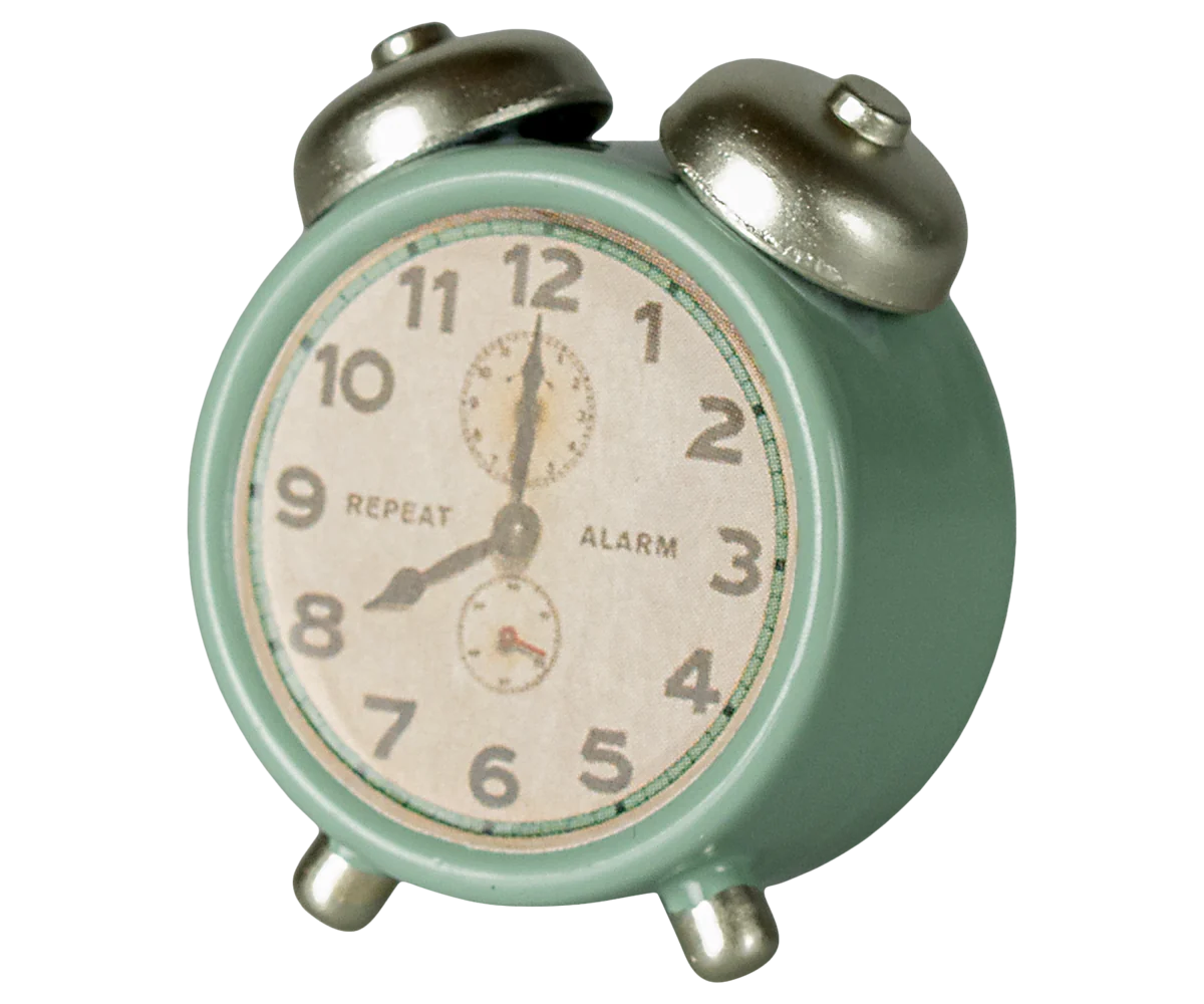 Maileg | Alarm Clock - Mouse | Mint