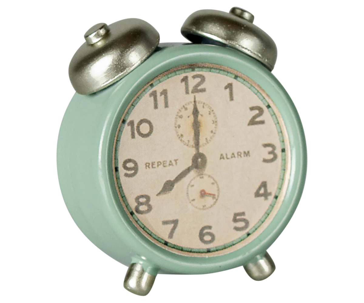 Maileg | Alarm Clock - Mouse | Mint