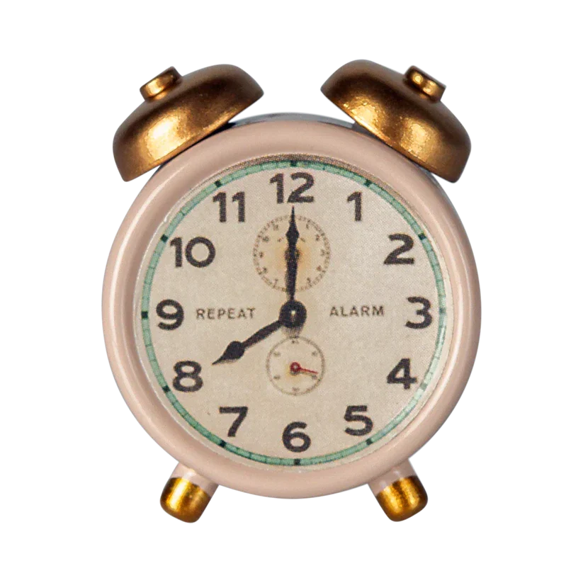 Maileg | Alarm Clock - Mouse | Powder