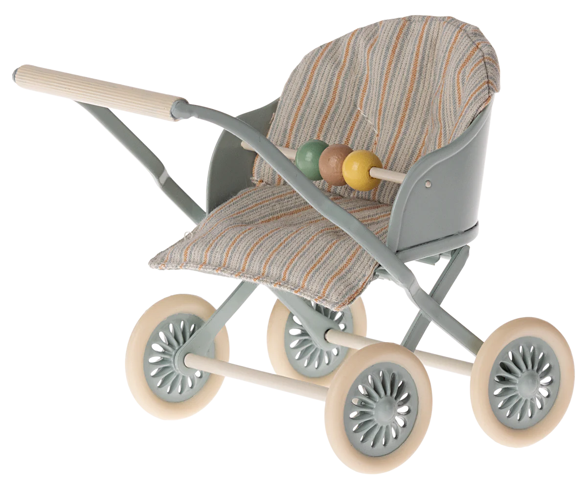 Maileg | Stroller - Baby Mice | Blue