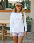 More Beach L/S Rashguard |White