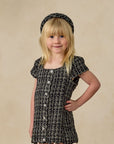 Padded Headband | Black Tweed