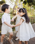 NL SS25 | Bunny Headband | Sage Stripe