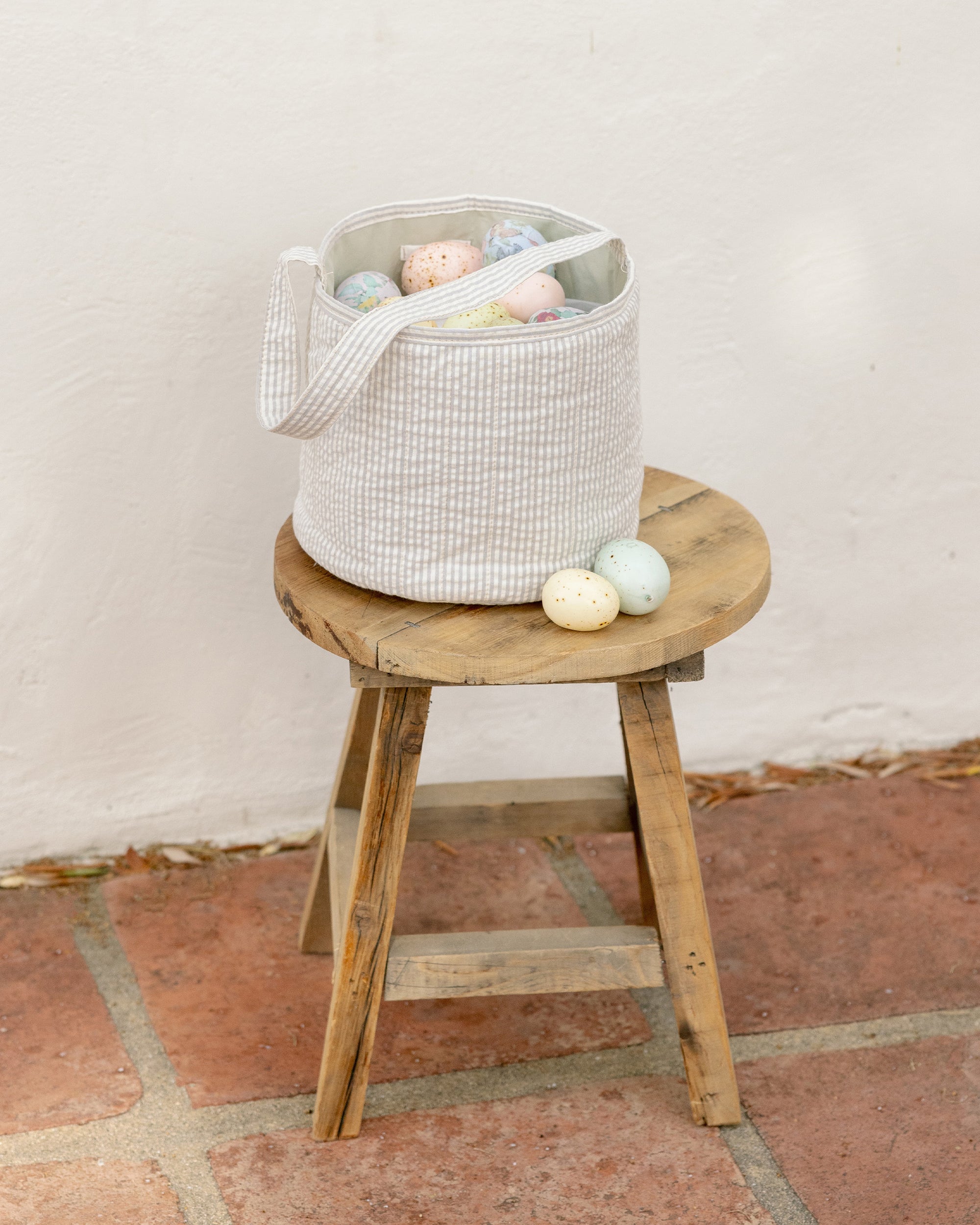 NL SS25 | Easter Basket | Sage Stripe