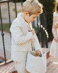 NL SS25 | Easter Basket | Sage Stripe