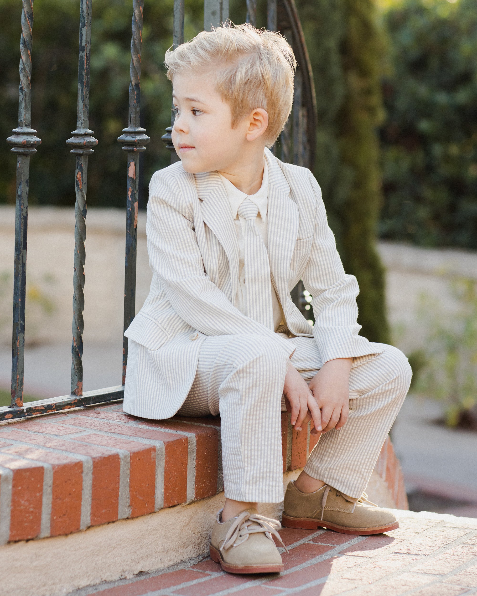 NL SS25 | Skinny Tie | Sage Stripe