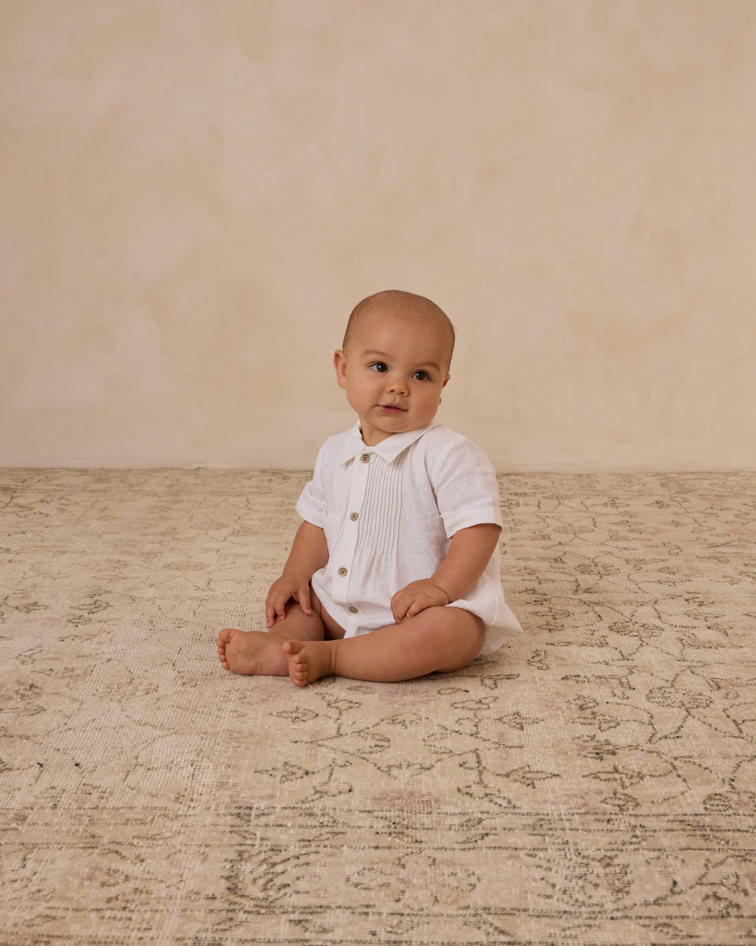 Noralee | Henry Romper | White
