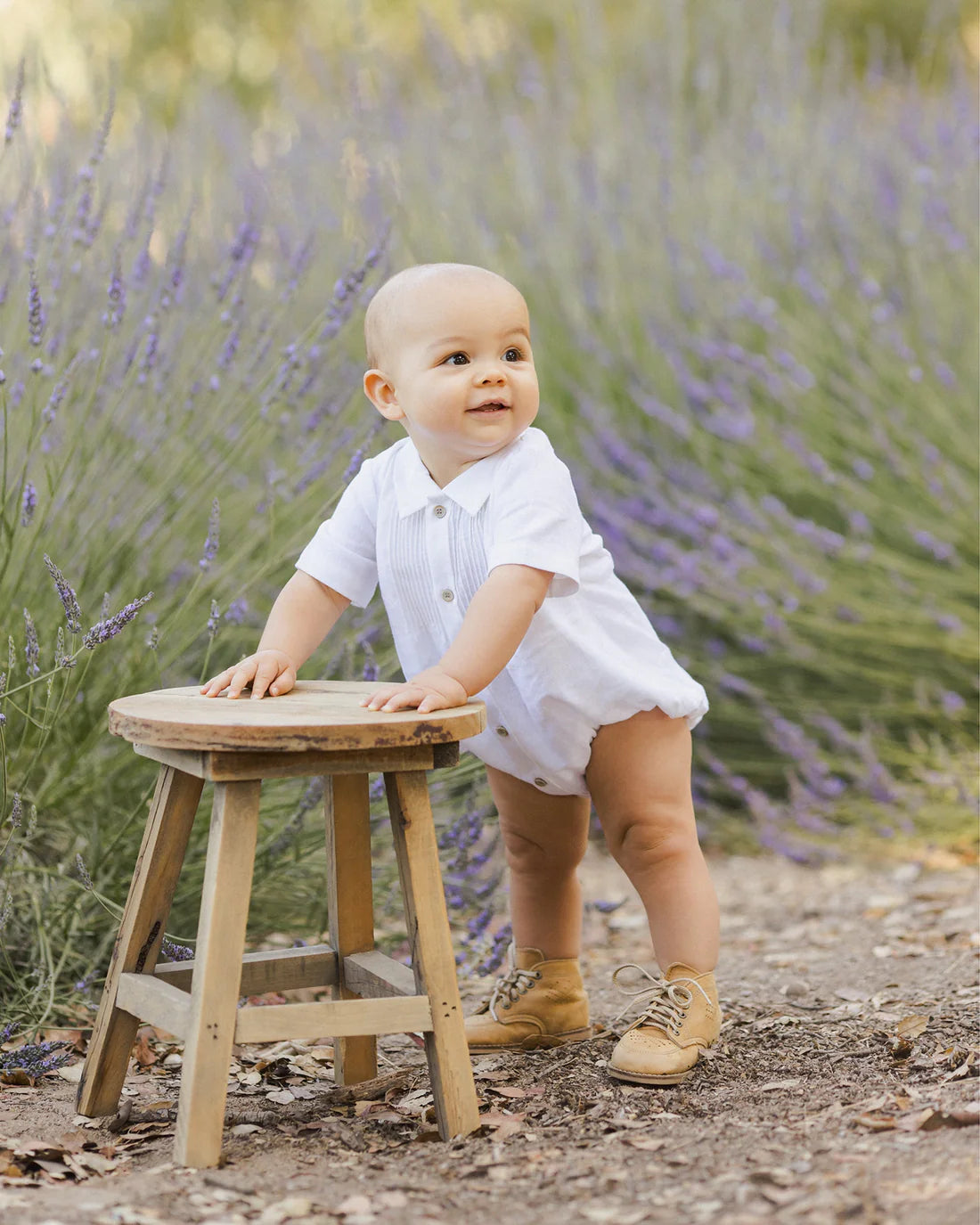 Noralee | Henry Romper | White