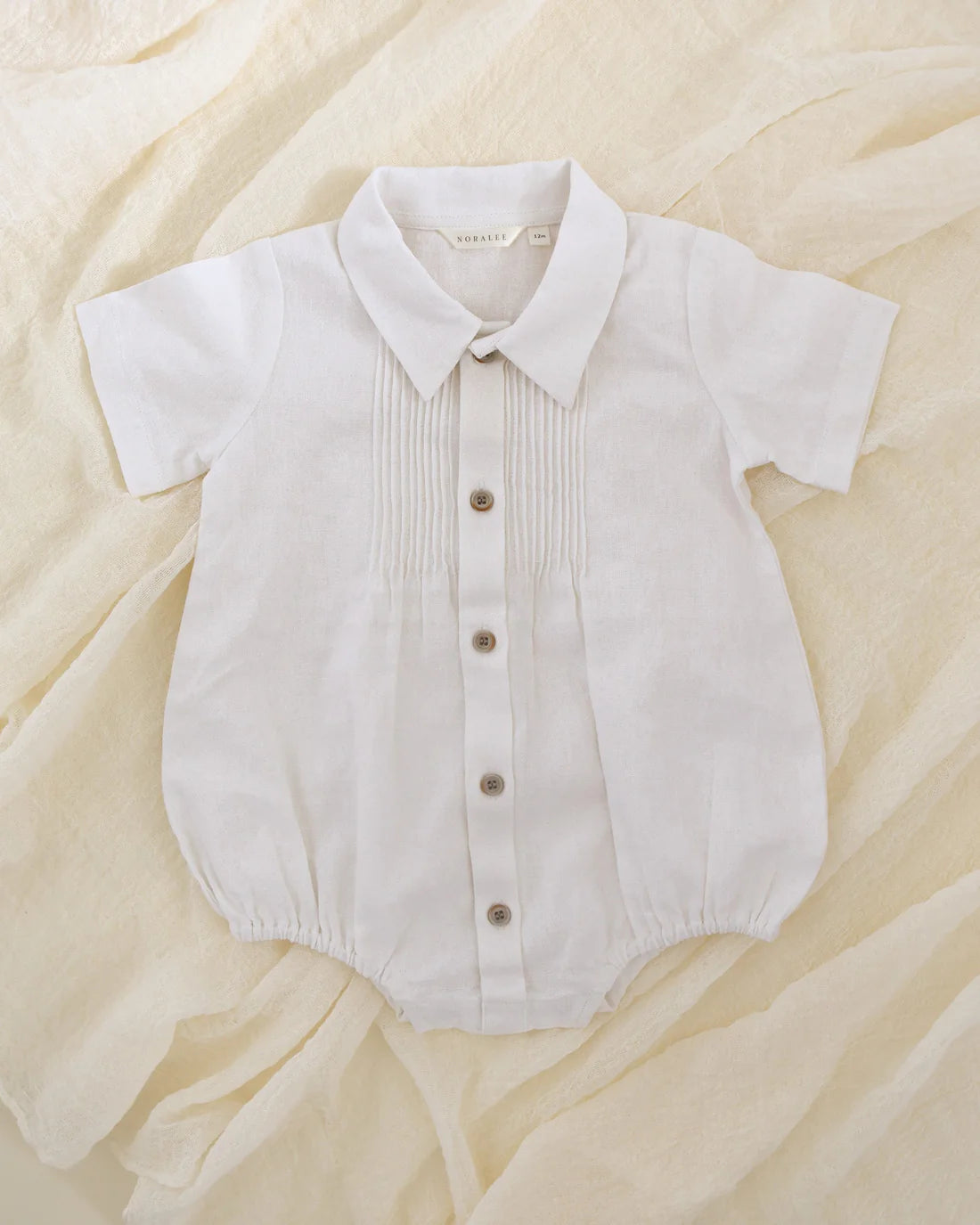 Noralee | Henry Romper | White