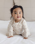 Zip Long Sleeve Sleeper Footie | Floral Vine