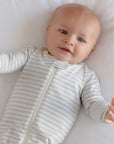 Zip Long Sleeve Sleeper Footie | Cloud Stripe