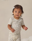 Bamboo Short Sleeve Pajama Set | Blue Floral