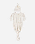 Knotted Baby Gown + Hat Set | Dinos