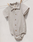 Matteo Romper | Sage Gingham