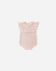 Pointelle Ruffle Romper | Blush
