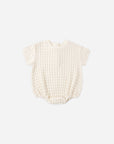 Relaxed Bubble Romper | Waffle Natural