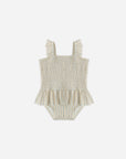 Smoked One-Piece Swimsuit | Blue + Butterscotch Stripe