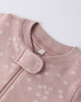 Zip Longsleeve Sleeper | Mauve Daisy